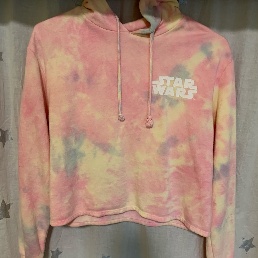 Star Wars, cropped sweatshirt, pastel multicolored size small, hoodie